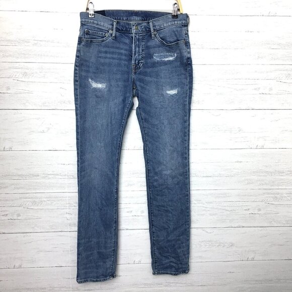 Abercrombie & Fitch Men's Straight Leg Jeans Distressed size 30 x 34 - Picture 1 of 8